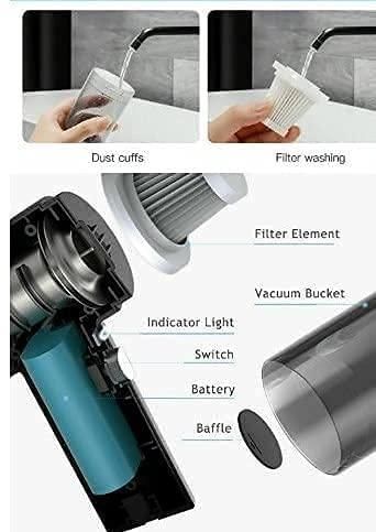 Portable wireless air duster vacuum cleaner