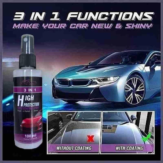 3 in 1 High Protection Car Ceramic Coating Spray (Pack of 2)